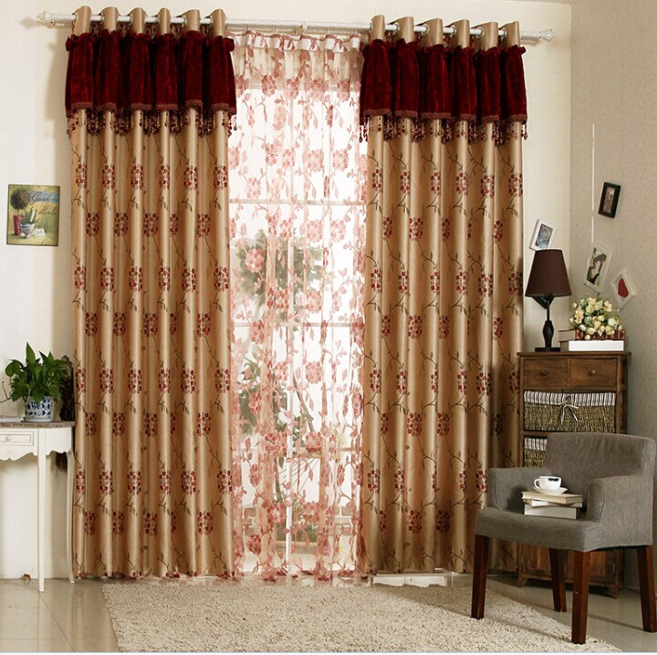 Simple Style Yarn Dyed Jacquard Fabric Curtain (MX-169)