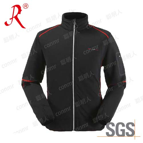 High Quality Softshell Fleece Tech Jacket Water Proof Jacket (QF-406)
