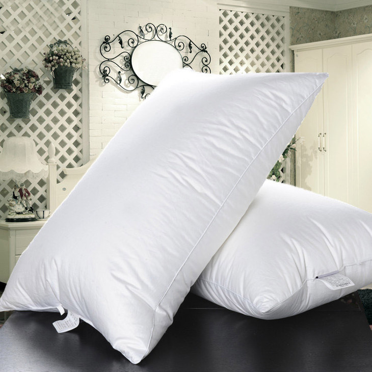 Supportive Comfort White Duck Down and Feather Pillow