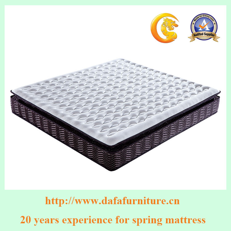 Comfortable Pillow Top Pocket Spring Mattress with Memory Foam