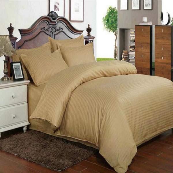 Hotel 40s Cotton Satin Stripe Bedsheet Sets in Stock (DPF1060)