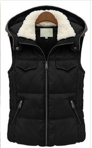Women Hoody Fashion Winter Fur Clothes Vest Jacket (SY-0638)