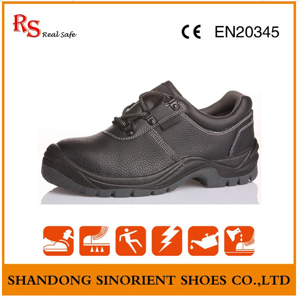 Cheap Price Black Embossed Double Safety Shoes