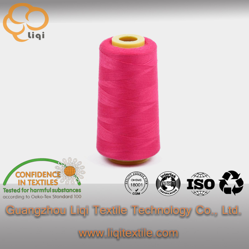 Fabric Thread Dyed Color 100% Polyester Textile Thread
