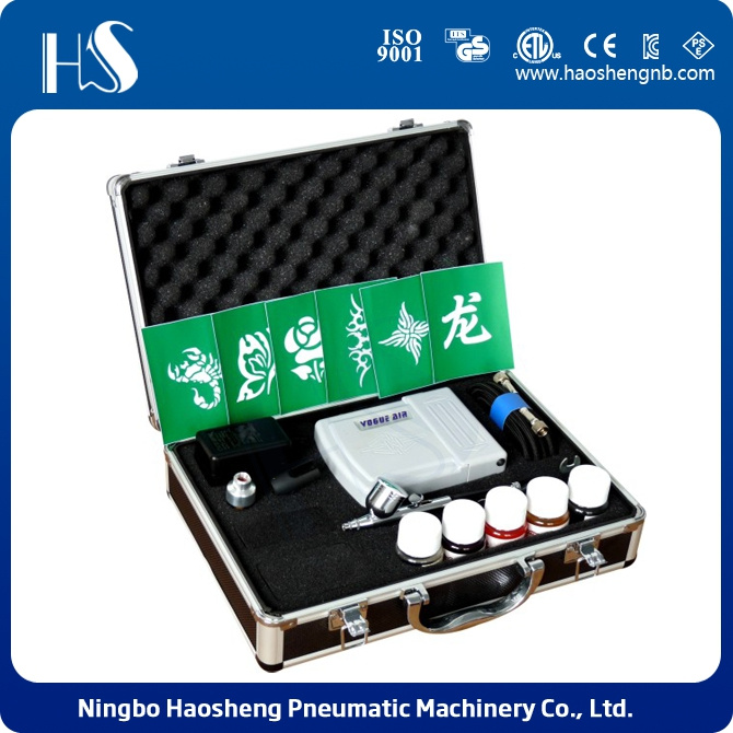 HS08AC-Ka 2016 Best Selling Products Airbrush Compressor with Stencils
