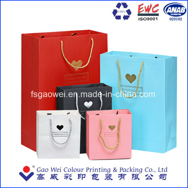 Custom Printed Full Colors Pantone Colors Printing Shopping Paper Bag