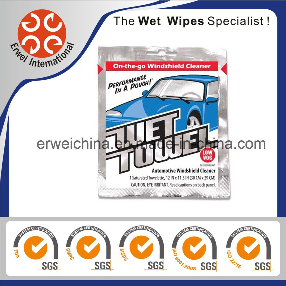 on-The-Go Windshield Cleaner Car Wet Towels