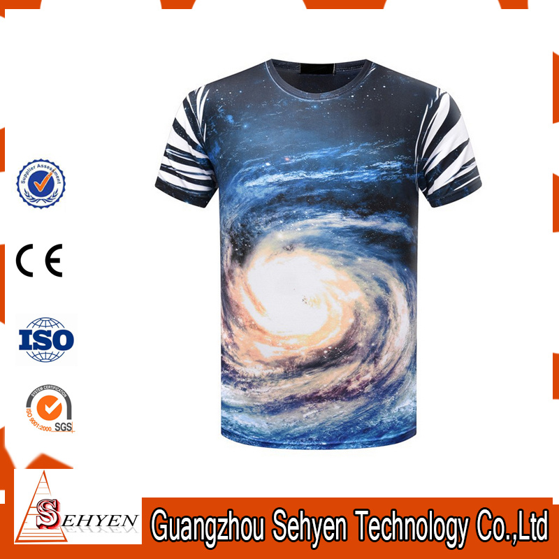 OEM Printed Polyester T-Shirt 3D Sublimation Printing Men Tshirt