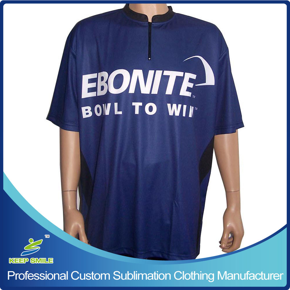 Custom Customized Sublimation Printed Bowling Shirts for Bowling Sports