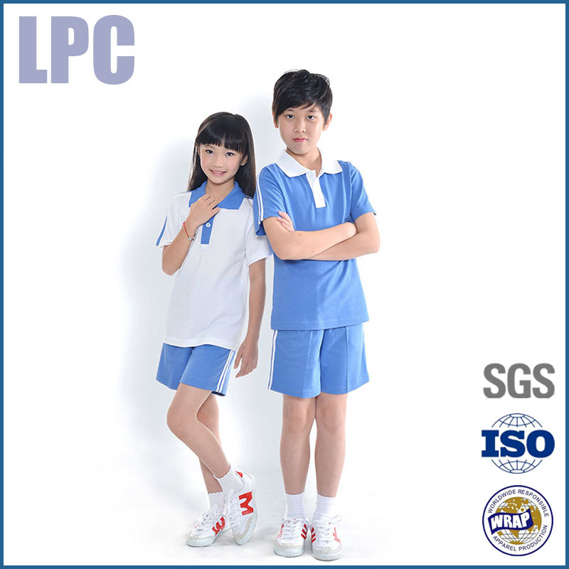 2016 OEM Summer Promotion High Quality Polyester School Uniform