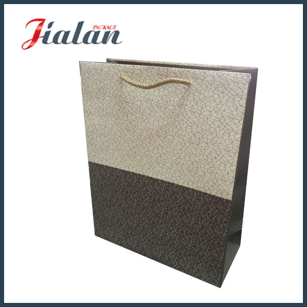 Matte Lamination Custom PP Knots Logo Printed Classical Paper Bag