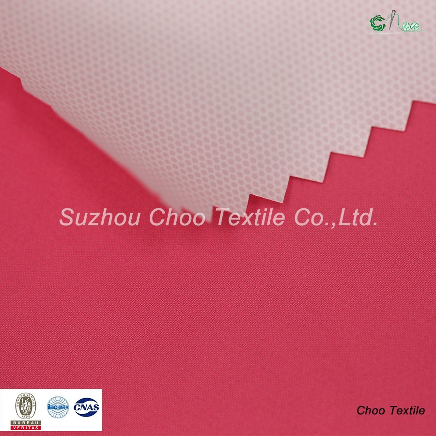 SGS Its 100% Polyester White PU Coating Fabric for Jackets
