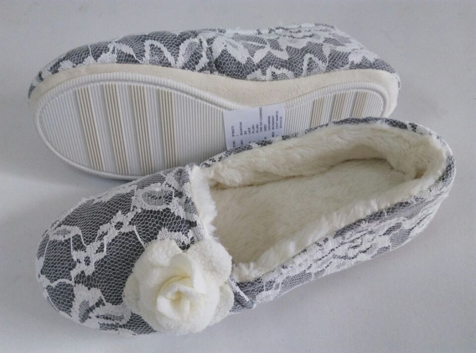 Ladies Indoor Ballerina Slippers with Bow