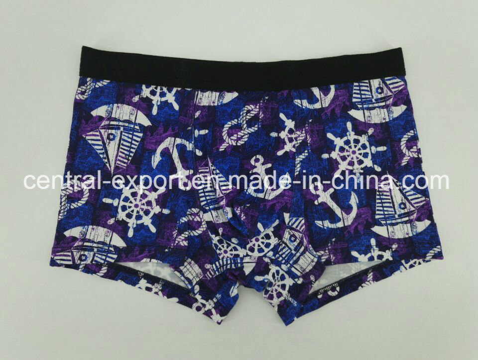 New Print Design Viscose Men's Boxer Brief Underwear