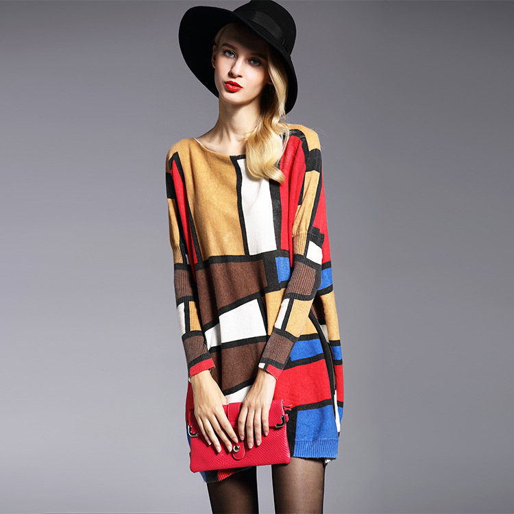 Oversize Women's Printing Sweater Pullover Wholesale Cheap