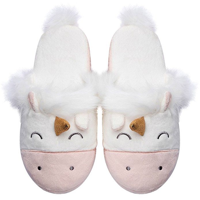 Unicorn Animal Slippers Indoor Outdoor Women Slippers Cozy Plush Home Shoes Cute Fluffy Girls Slippers & Children's Slippers