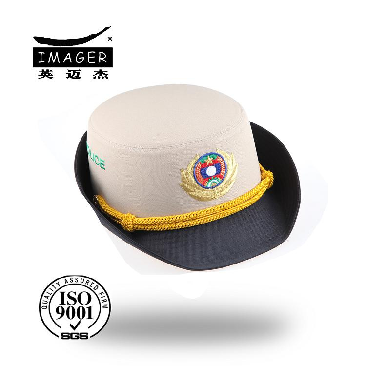 Woven Badge Female New Pattern Bucket Hat with String