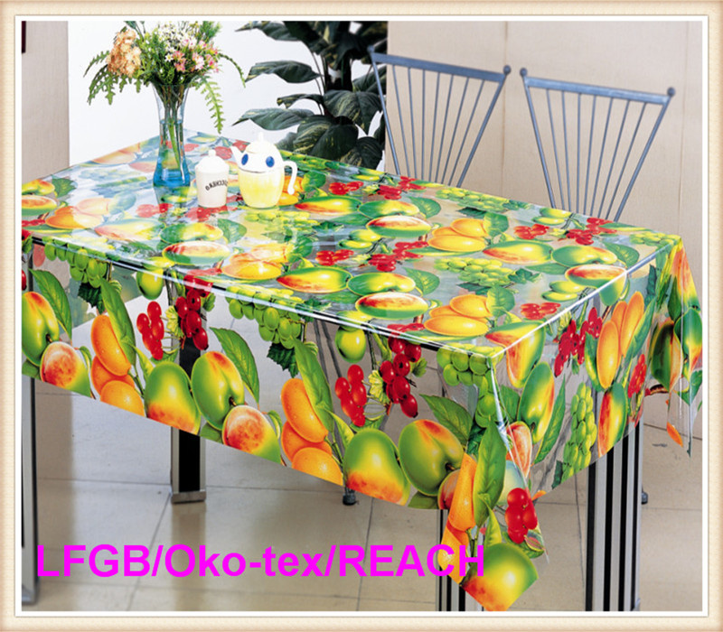 PVC Printed Transparent Table Cloth