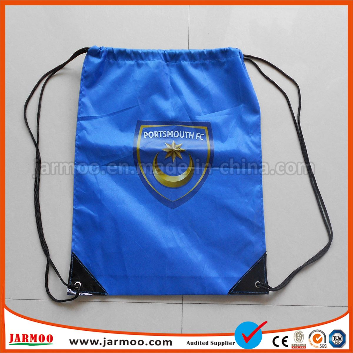 New Exhibition Digital Printing 201d Drawstring Bag