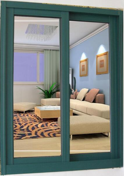 Australian Standard Thermal Break Aluminum Sliding Window with Green Color