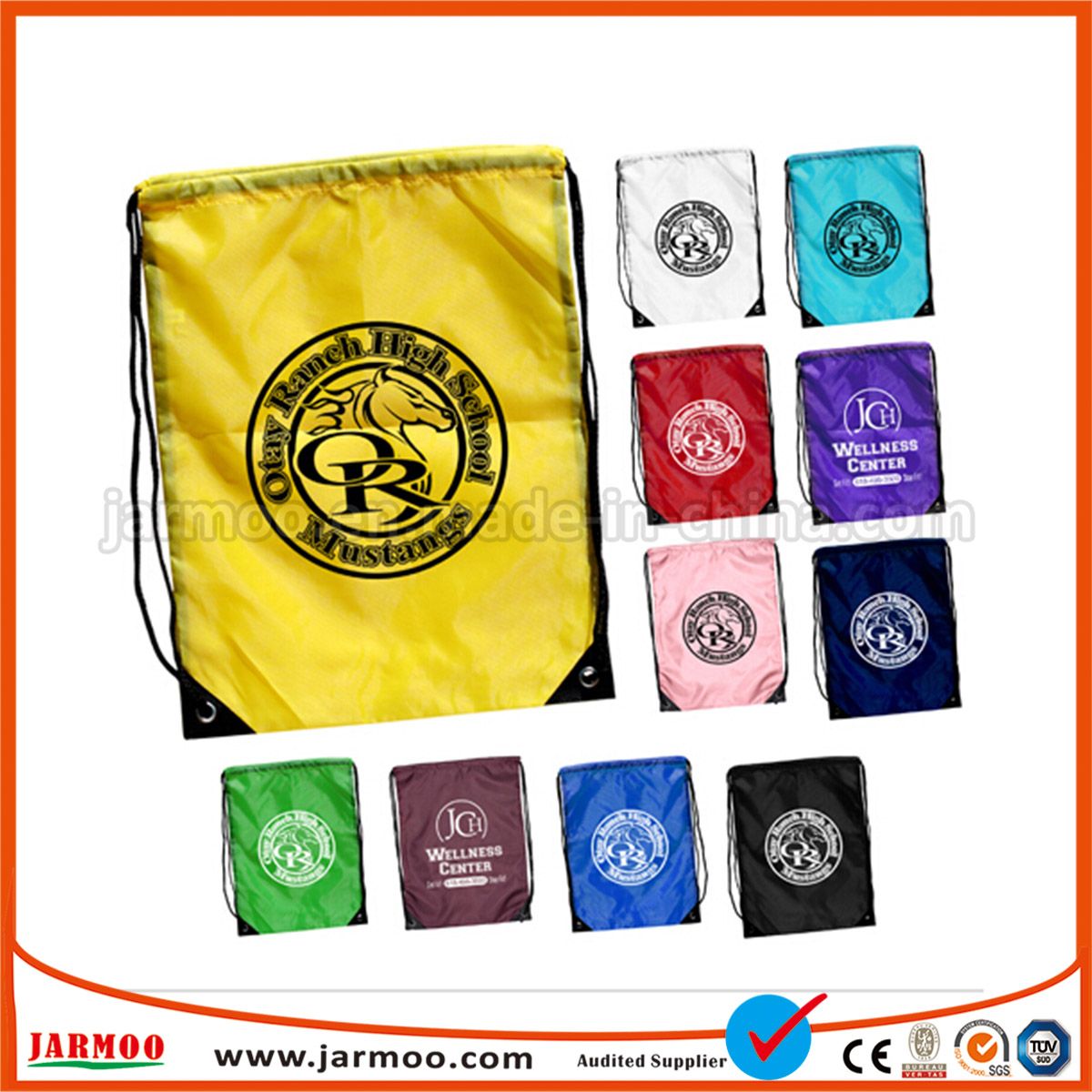 Custom Nylon Sports Drawstring Bag