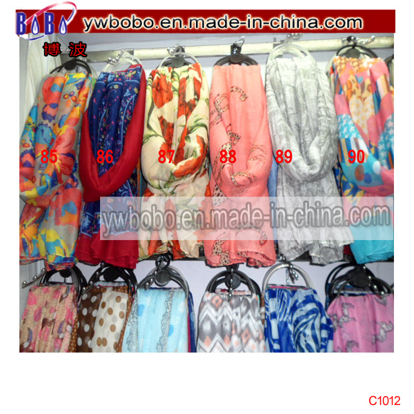 Yiwu Market Polyester Scarf Silk Scarf Stock Freight Agent (C1012)