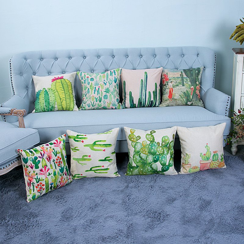 Digital Print Decorative Cushion/Pillow with Botanical&Floral Pattern (MX-11)
