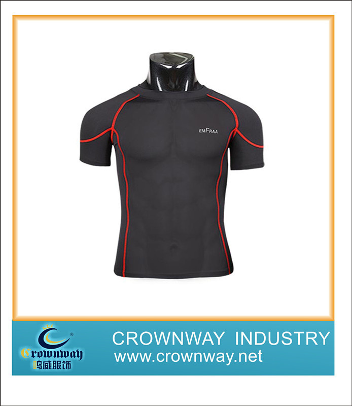Men Compression Wear with Contrast Stitching