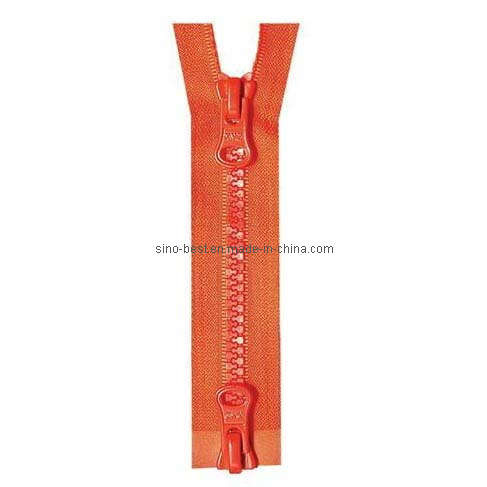 Two Sliders Open End Plastic Zipper (#5 two way)