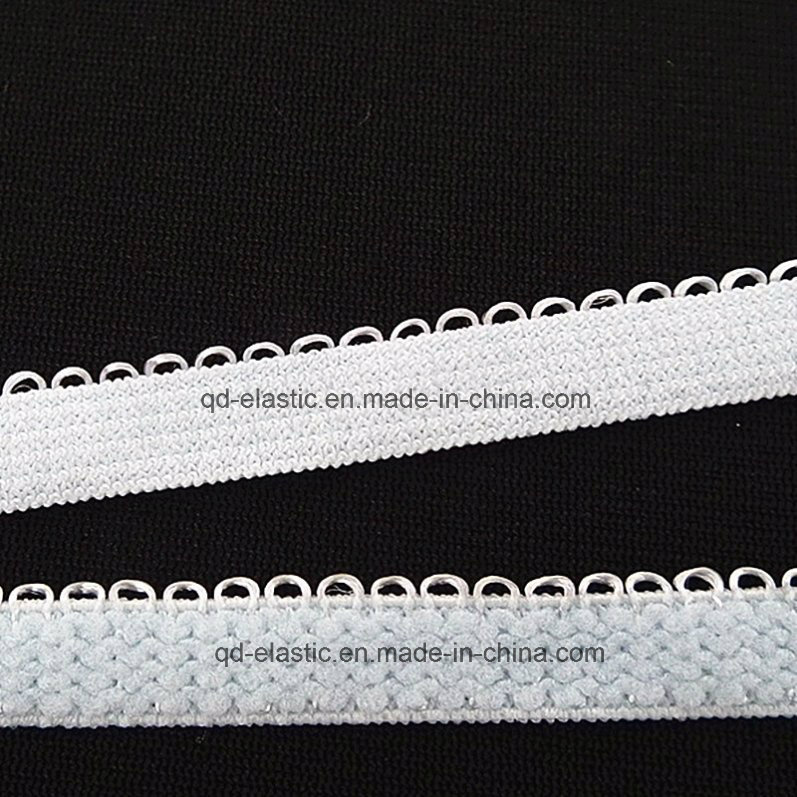 10mm Shiny Picot Edge Soft Plush Stretchy Elastic Bordering Tape