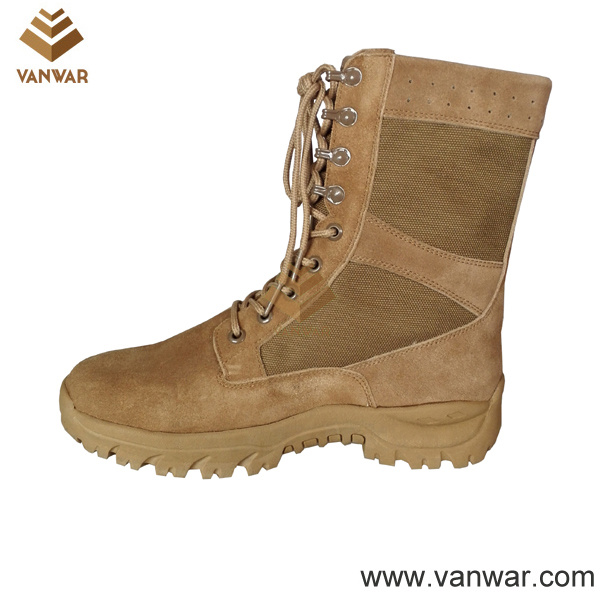 Suede Cow Leather Tan Desert Military Desert Boots (WDB042)