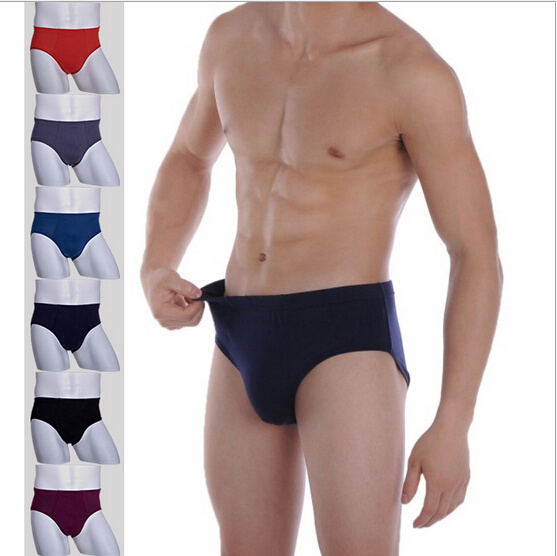 Cheap Customize Knitted Bamboo/Spandex Sexy Men Briefs