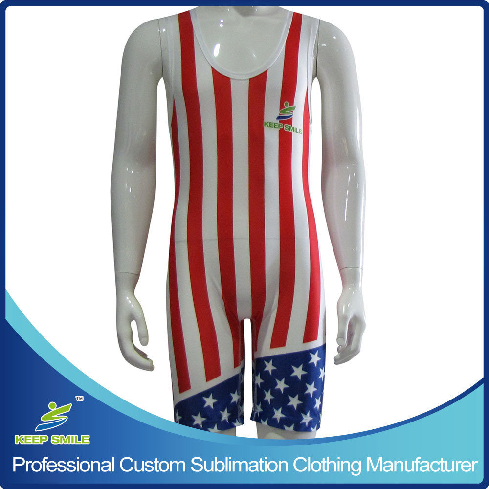 High Premium Custom Made Sublimation Compression Men's and Women's Wrestling Singlets