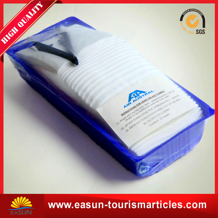 Disposable Hand Refreshing Wet Cotton Towel on Board