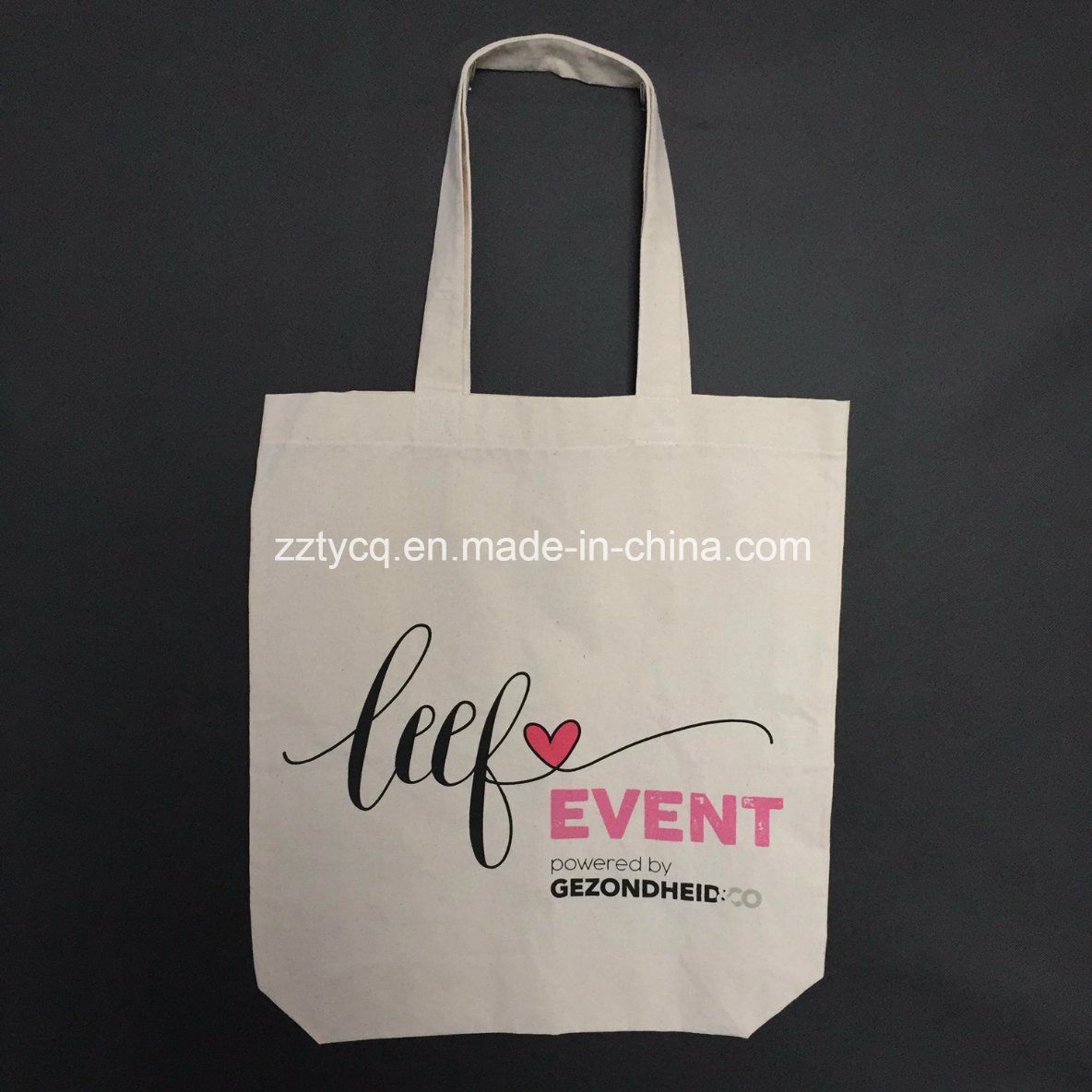 Screen Printing 100% Cotton Shopping Bag with Customized Logo