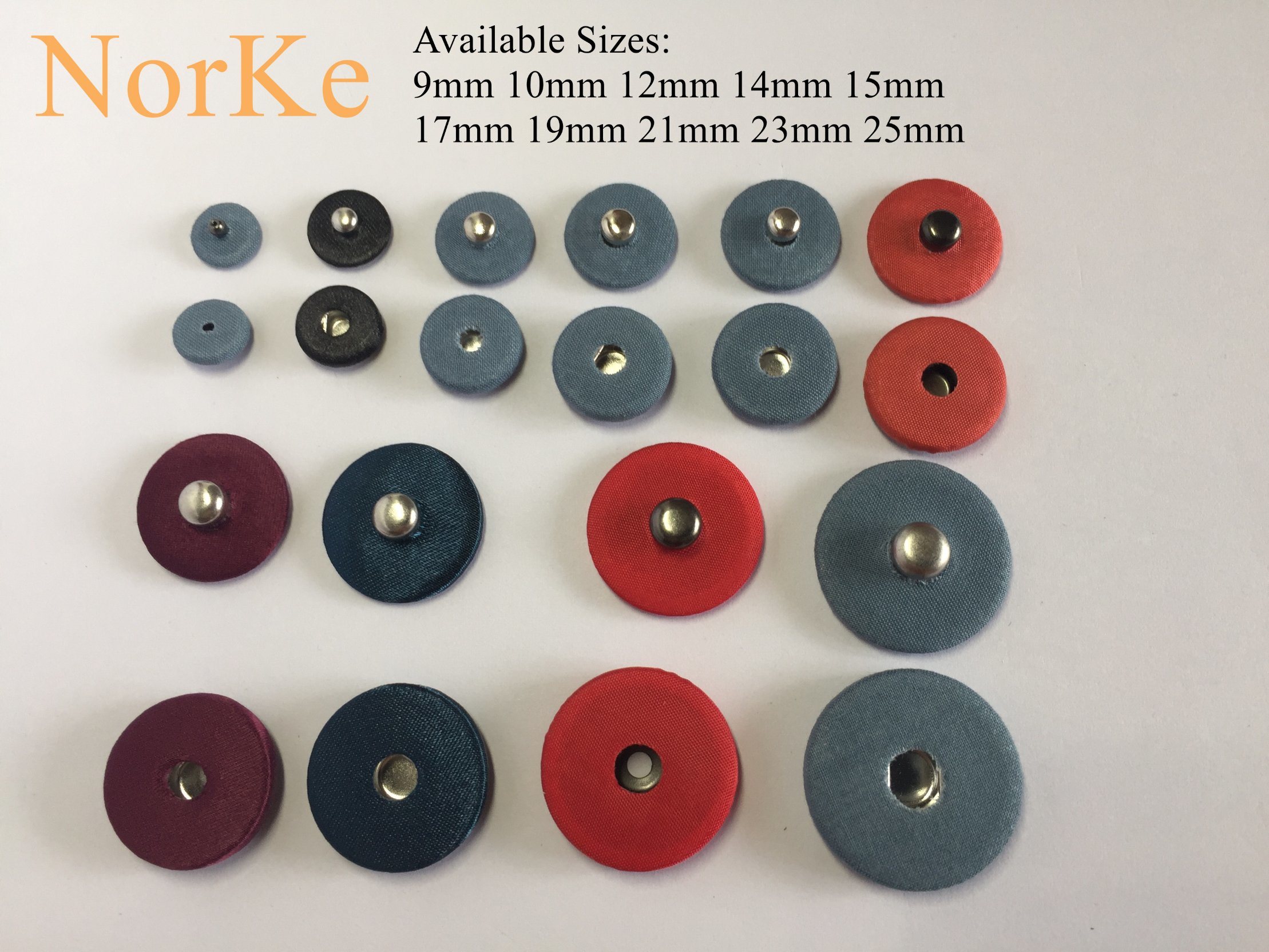 Silk Covered Press Metal Spring Snap Button for Garment Accessories