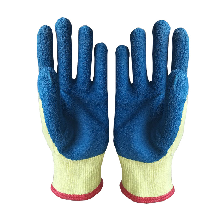 Cotton Gloves with Latex Coated for Garbage Collection