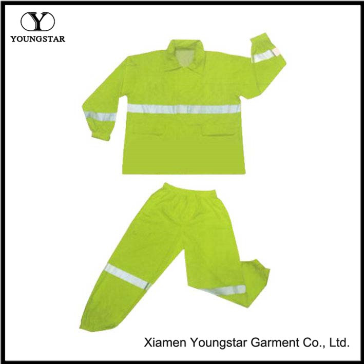 Rainsuit Waterproof Warning Reflective Rain Coat Wtith En471 Standard