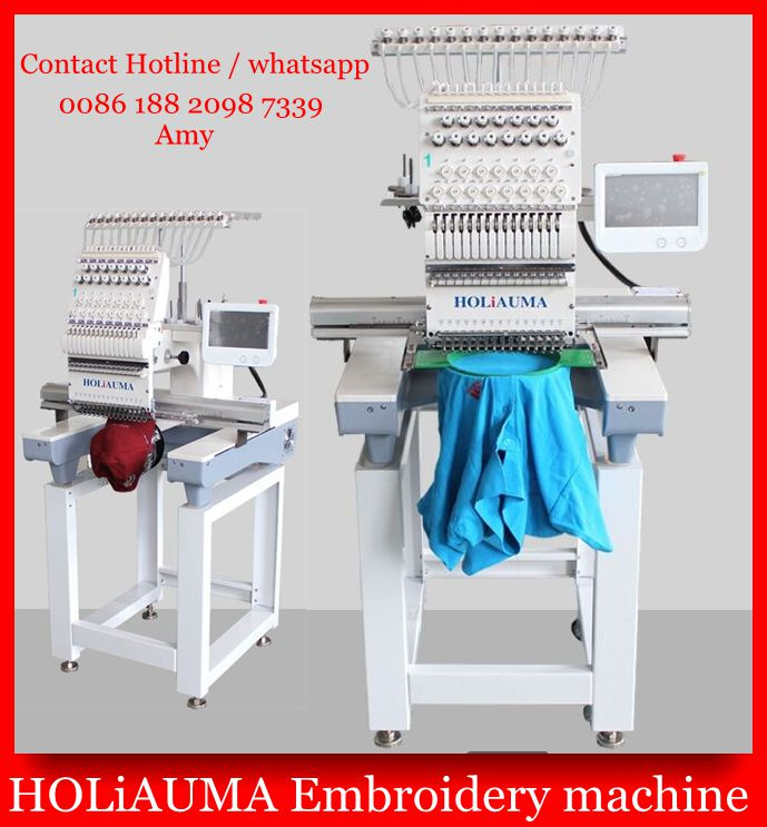 High Speed 1 Head Multi Function Embroidery Machine / 3D Cap T-Shirt Flat Embroidery Machine