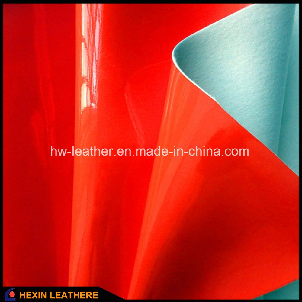 Patent PU Leather with No Folding Marks for Ladies Shoes Bags Hx-S1708