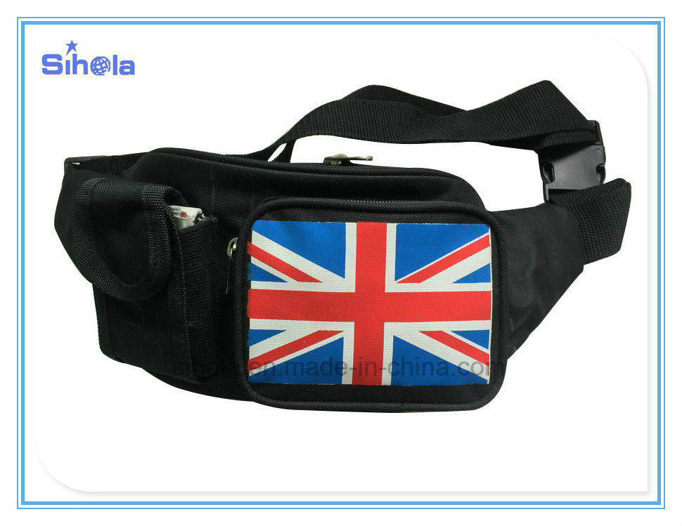 600d Black Color Men's Wasit Bag