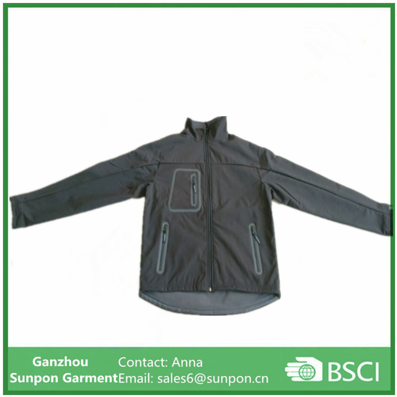 Wholesales Gray Colors Unisex Softshell Jacket