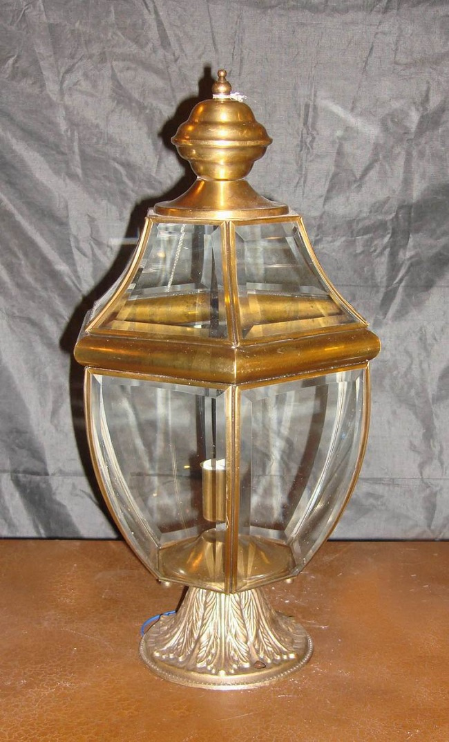 Copper Desk Lamp with Glass Decorative Table Lighting 18972