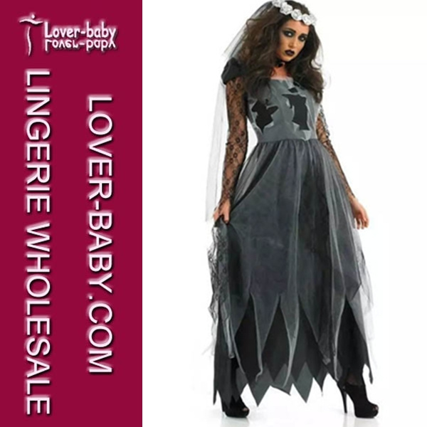 Grey Corpse Bride Party Costume Set (L15298)