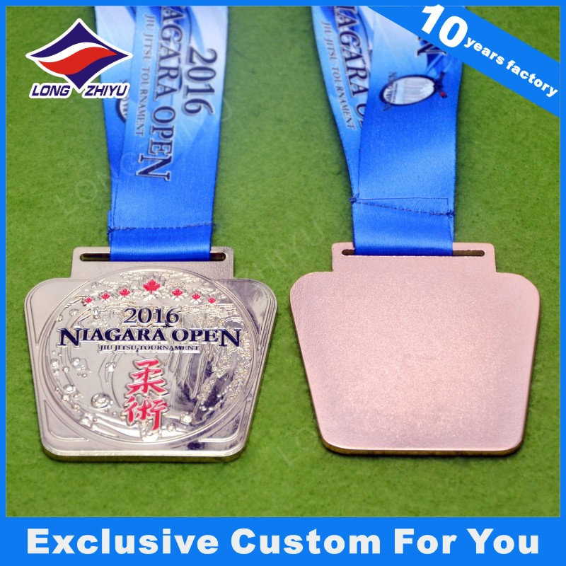 2016 Newest Design Jiu-Jitsu Metal Medal with Ribbon