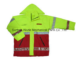 Upa021polyester Oxford PVC/PU Non-Breathable/PU Breathable Coat Reflective Cloth Parka Raincoat Worksuit