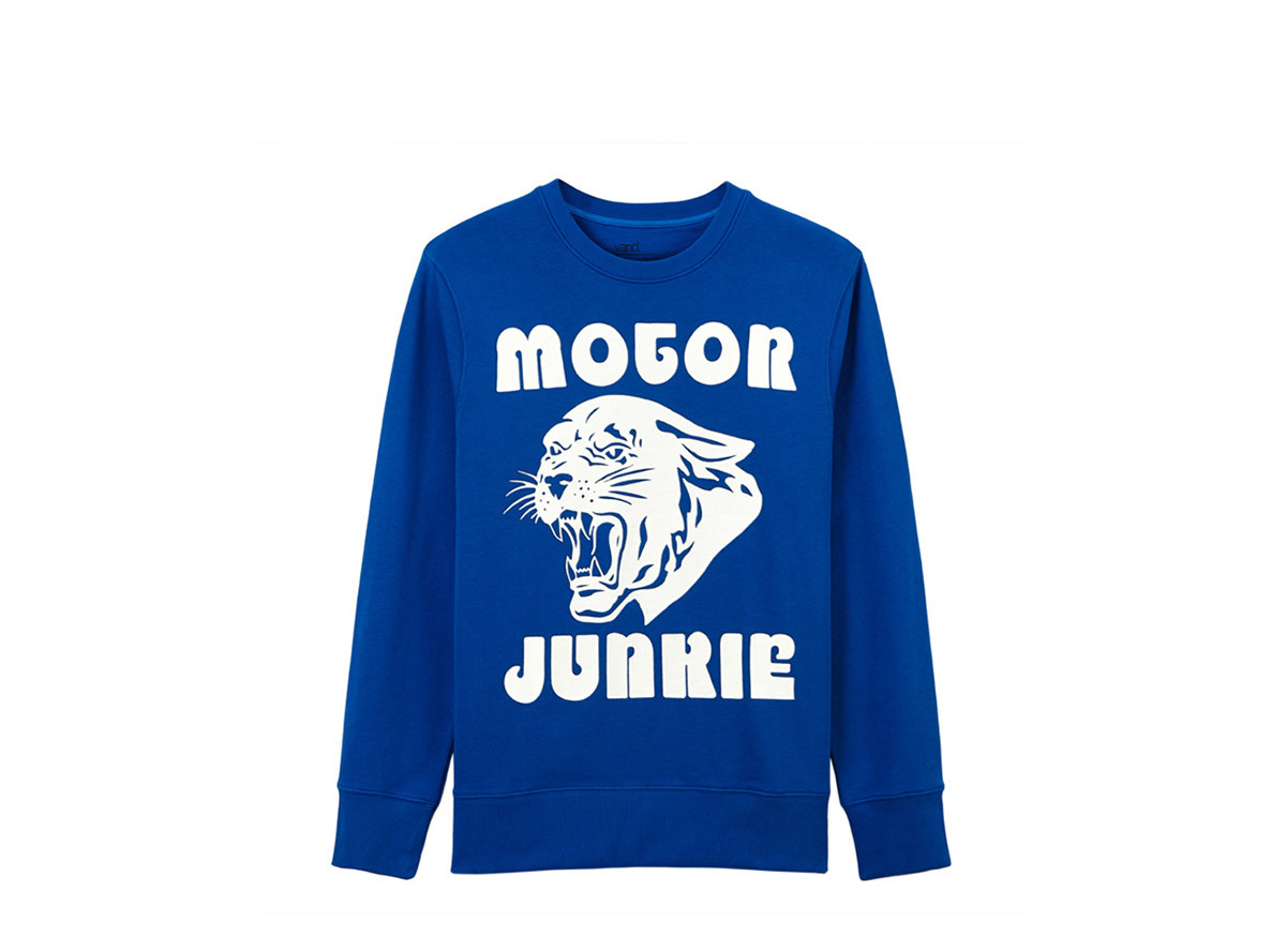 Tiger Print Blue Sweatshirt