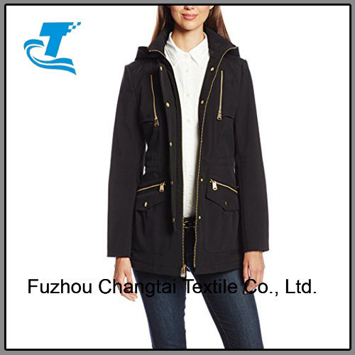 Women's Soft-Shell Winterjacket with Gold Hardware