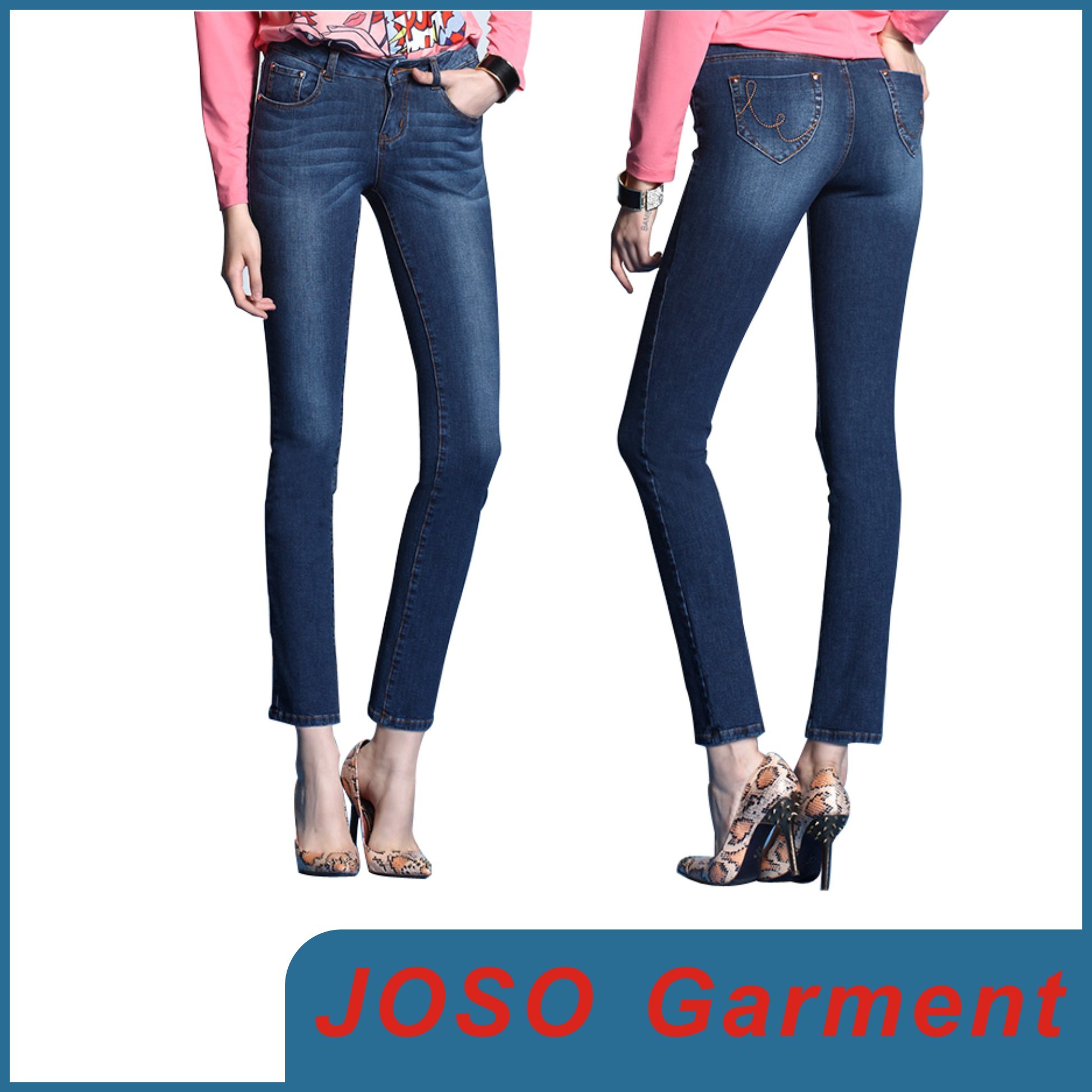 Women Slim Cropped Denim Jeans (JC1133)