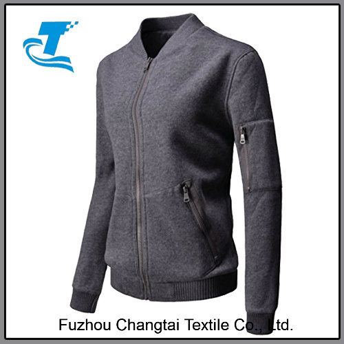 Fleece Lined Blouson Slim Cut Bomber Jacket